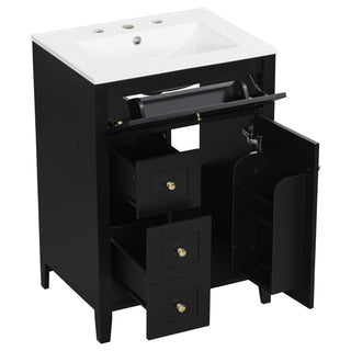 Modern Black Bathroom Vanity With Sink