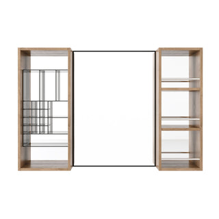 41.3" Wall Mounted Bathroom Cabinet With Storage - Imitative Oak