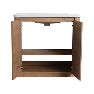 Freestanding Bathroom Vanity With Sink & 2 Soft Close Doors