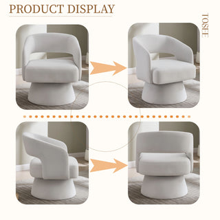 Swivel Barrel Chair With 360 Degree Rotation