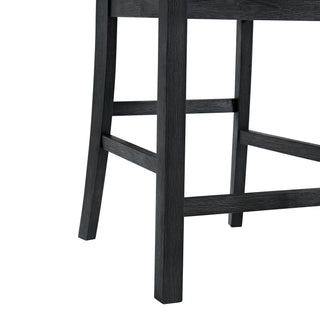 Garcia - 5 Piece Counter Set With Table And 4 Chairs - Black