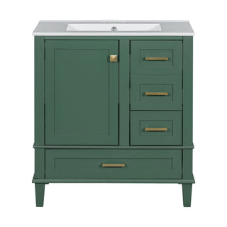 Bathroom Vanity, Modern Bathroom Cabinet With Sink Combo Set, Bathroom Storage Cabinet With A Soft Closing Door And 3 Drawers, Solid Wood Frame