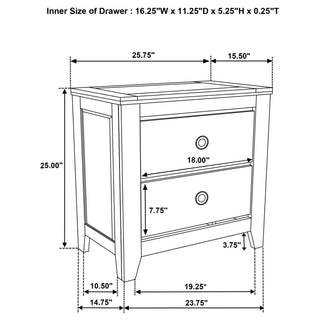 Pelton - 2 Drawer Nightstand - Oak