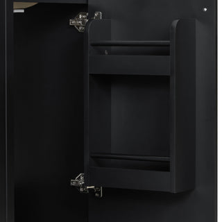 Classic Retro Bathroom Vanity With Sink, Door Shelf, Side Open Storage Frame