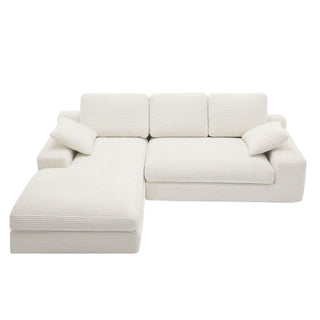 Compressed Sofa With 3 Back Cushions, 2 Throw Pillows