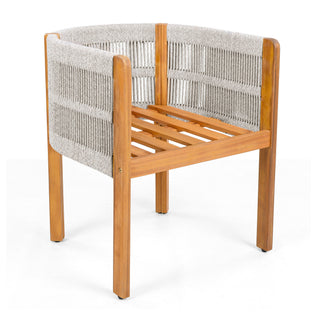 Outdoor Dining Set With Table And Rope Chairs