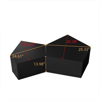 Irregular Pentagon Nesting Coffee Table Set