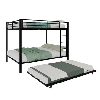 Bunk Bed For Kids, Convertible Frame With Ladders & Guardrail