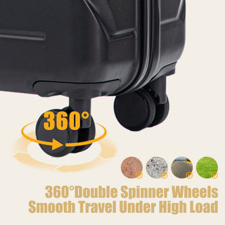 Hard Shell Luggage With Scratch Resistant Surface, 4 Wheels, Combination Lock & Side Hooks