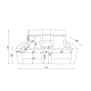 Isolde - Power Reclining Set With LED Lighting