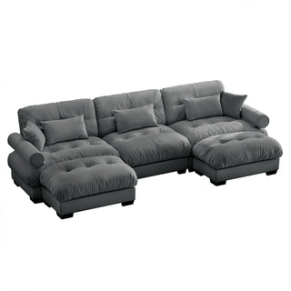 Super Comfort Oversized Modular Sectional Sofa With Movable Ottoman