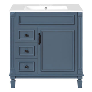 Bathroom Vanity With Sink, Cabinet With 2 Drawers And Adjustable Shelf