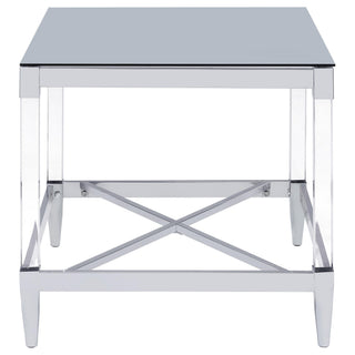Wallingsford - 2 Piece Square Coffee And End Table Set - Chrome