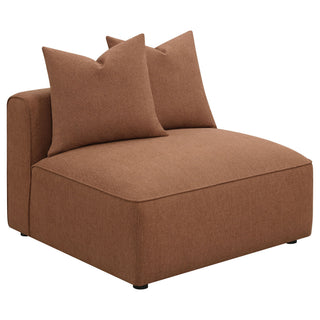 Colleen - 6 Piece Modular Sectional With Tight Seats - Terracotta