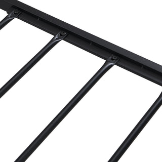 Platform Bed Frame With Wooden Headboard And Footboard, USB Liner