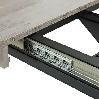 Retro Rectangular Stretch Dining Table With Embossed Center Plate