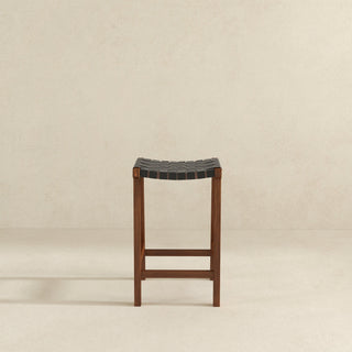 James - Mid-Century Modern Genuine Counter Stool