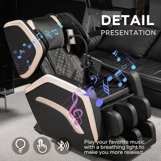 Zero Gravity Massage Chair Recliner & 10 Massage Heads And Full Body Air Pressure - Black