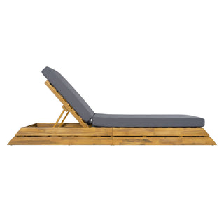 Chaise Lounge Set With 2 Fold Cushion