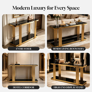 Console Table With Double Tier Storage