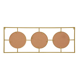 3 Mirror Piece Wall Mirror InRectangular Frame, Home Wall Decor For Bedroom Living Room