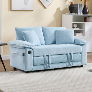 Upholstered Futon Convertible Floor Sofa Bed