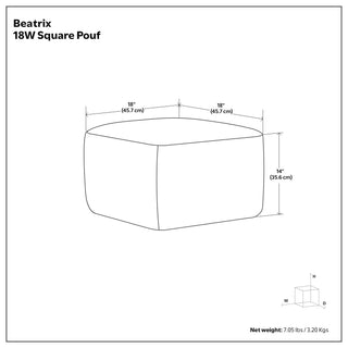 Beatrix - Square Pouf - Multicolor