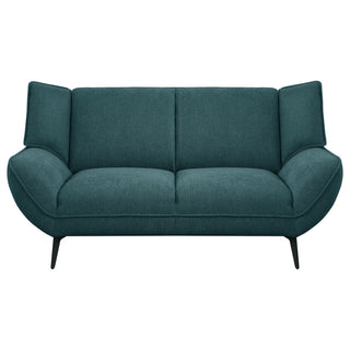 Logan - Flared Arm Loveseat Lounge Sofa - Teal Blue