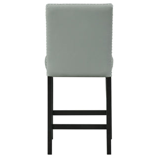 Francesca - Square 5 Piece Counter Height Dining Set, Table & Four PU Chairs - Gray / Marble