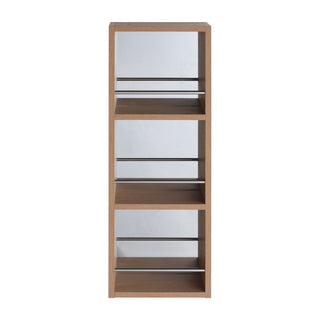 10" Wall Mounted Mirror Cabinet With Storage, Mirror - Imitative Oak