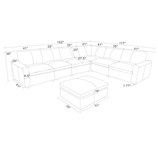 Upholstered Large Seating Modular Sectional