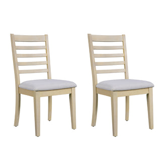 Upholstered Armless Chairs With High Ladder Back