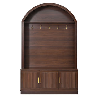 Arched Top Hall Tree With 5 Hooks