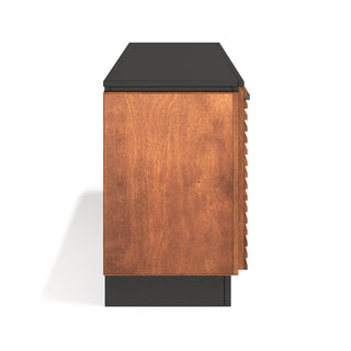 Fireplace TV Stand Console For TVs Up To 100" - Black / Bourbon