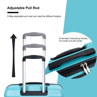 Expandable 3 Piece Luggage Sets Lightweight & Durable Suitcase, Spinner Wheels, Tsa Lock