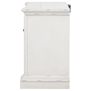 2 Drawer Nightstand With Dual USB Charging Ports - Vintage