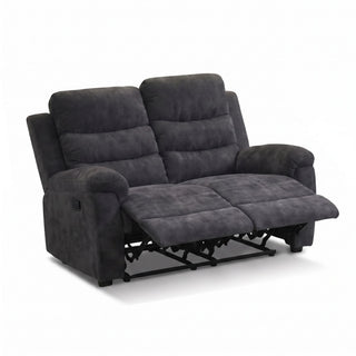 2 Piece Reclining Sofa Set, 3 Seat Sofa & 2 Seat Loveseat, 150° Recline - Dark Gray