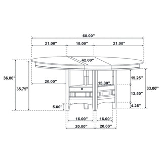 Hester - Extension Counter Dining Table - Espresso