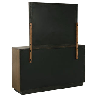 Moraga - 6 Drawer Dresser With Mirror - Ash Brown