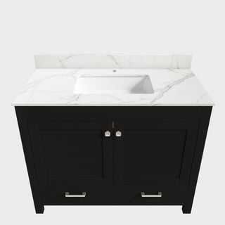 Bathroom Vanity Set, Fluted Cabinet, Soft Close Doors & Drawers - Black