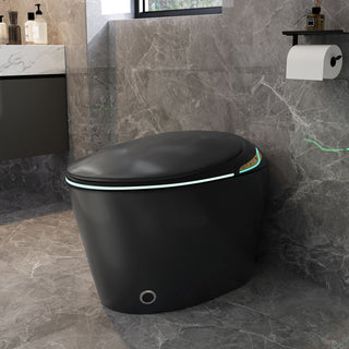 Unique Smart Toile With Built In Bidet, Auto Open / Close Seat, Foot Sensor, LED Display, Night Light, Warm Water & Dryer Ceramic