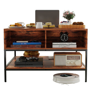 Flip-Top Coffee Table With Storage Lift-Top Design With Hidden Compartment - Black