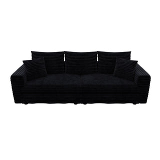 Convertible Deep Seat Sofa With Soft Pillows And Ottomans