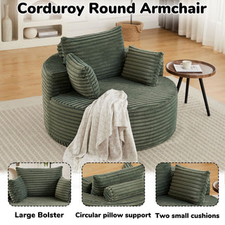 Modern Single Sofa With Backrest Pillow For Living Room