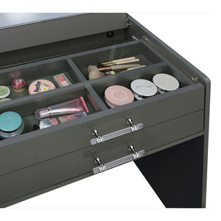 Ayuba - 3 Drawer Makeup Vanity Table With Mirror And Stool