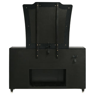 Mika - 8 Drawer LED Dresser And Mirror Set - Black