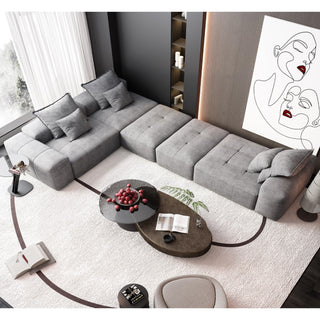 Modern Oversized, Modular Sectional Sofa With Pillows