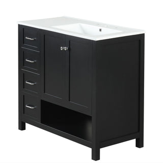 Modern Bathroom Vanity With Sink Top, 2 Doors And 2 Drawers