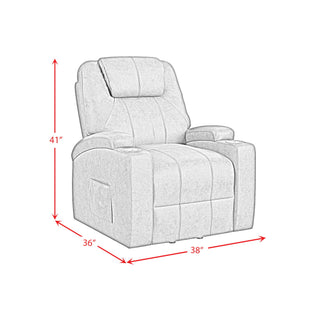 Kenmore - P1 Lift Chair With Heat Massage - Simba Dark Gray