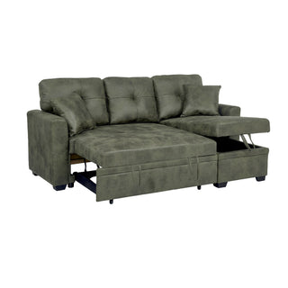 Sectional Sofa With Pull Out Bed, Reversible Chaise